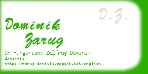 dominik zarug business card